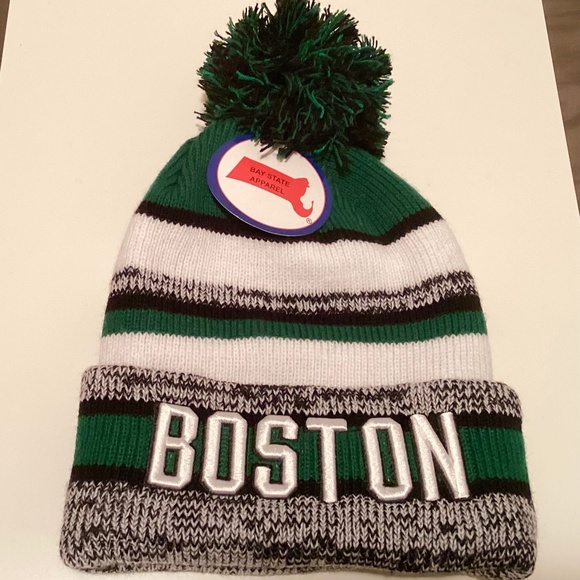 Accessories | Boston Embroidered Pompom Beanie Bay State  display picture 2